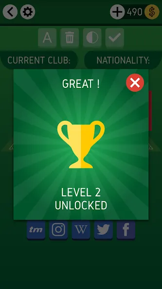 Names of Soccer Stars Quiz (Имена звезд футбола викторина) [МОД Бесконечные монеты] APK Android Screenshot 5