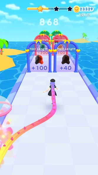 Dancing Hair (Дансинг Хэр) [МОД Бесконечные монеты] APK Android Screenshot 2