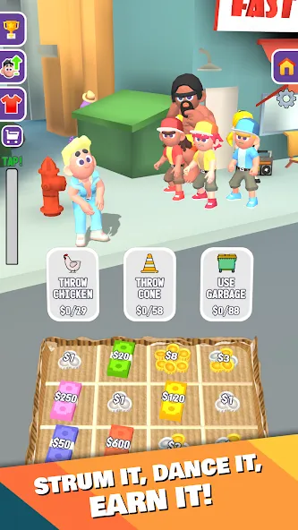 Street Life: Merge Tap Clicker (Беггинг Лайф) [МОД Много денег] APK Android Screenshot 4