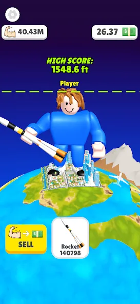 Lifting Hero (Лифтинг герой) [МОД Много денег] APK Android Screenshot 3