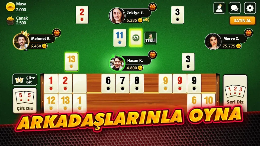 Çanak Okey - Mynet [МОД Бесконечные монеты] APK Android Screenshot 1