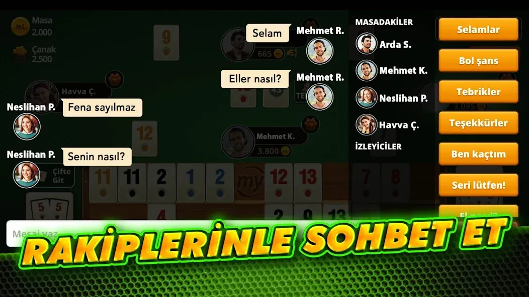 Çanak Okey - Mynet [МОД Бесконечные монеты] APK Android Screenshot 2