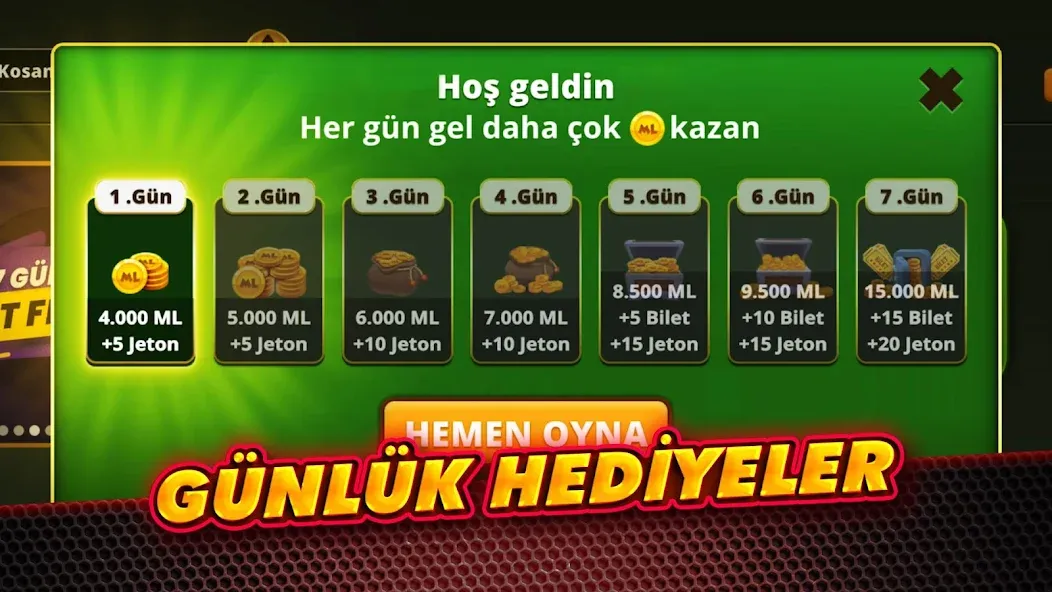Çanak Okey - Mynet [МОД Бесконечные монеты] APK Android Screenshot 5