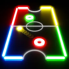 Glow Hockey (Глоу Хоккей) [МОД Все открыто] APK Android