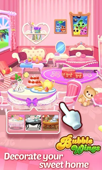 Bubble Wings: bubble shooter (Бабл Вингс) [МОД Все открыто] APK Android Screenshot 3