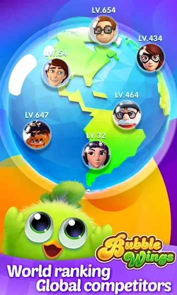Bubble Wings: bubble shooter (Бабл Вингс) [МОД Все открыто] APK Android Screenshot 5
