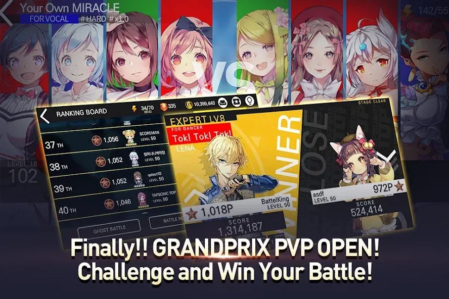 TAPSONIC TOP -Music Grand prix (Тапсоник Топ) [МОД Много денег] APK Android Screenshot 4