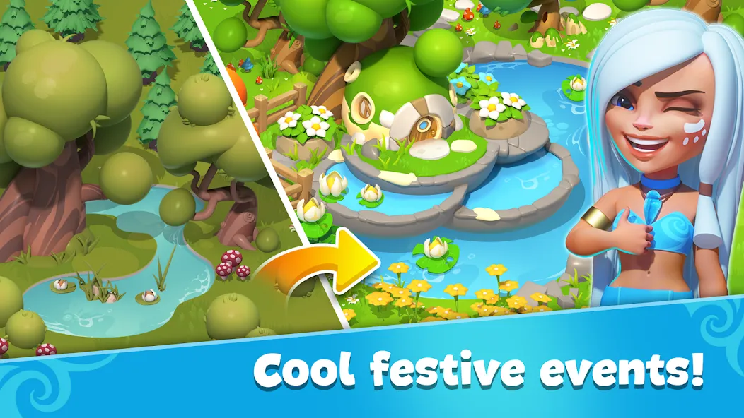 Gemmy Lands: Match 3 Games [МОД Premium] APK Android Screenshot 2