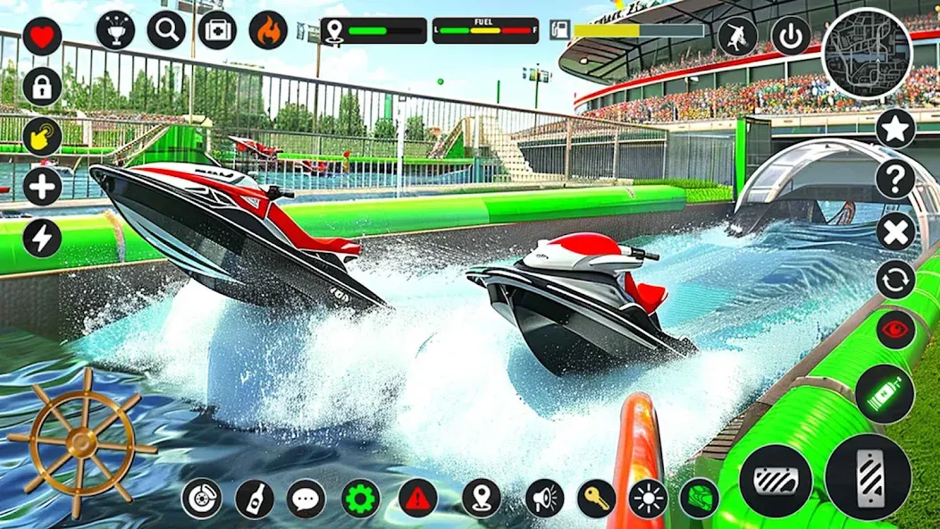 Jetski Boat Racing: Boat Games (Джетски Гонки на лодках) [МОД Много денег] APK Android Screenshot 1