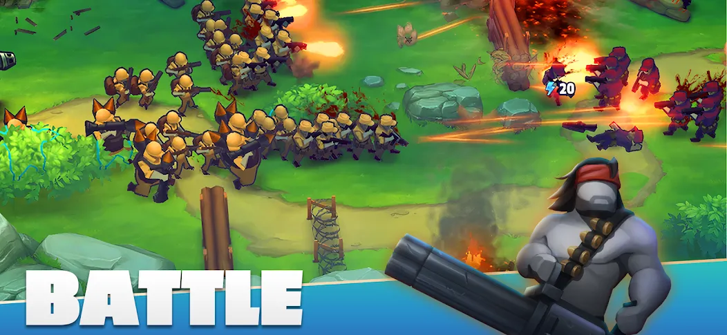 GUNS UP! Mobile War Strategy [МОД Premium] APK Android Screenshot 1