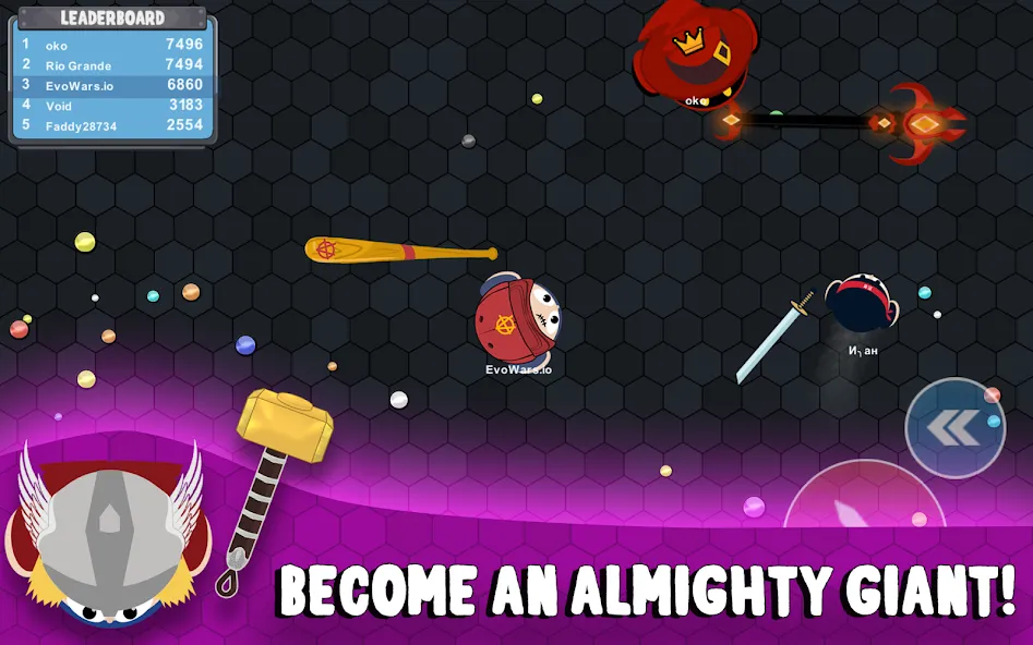 EvoWars.io [МОД Много денег] APK Android Screenshot 4