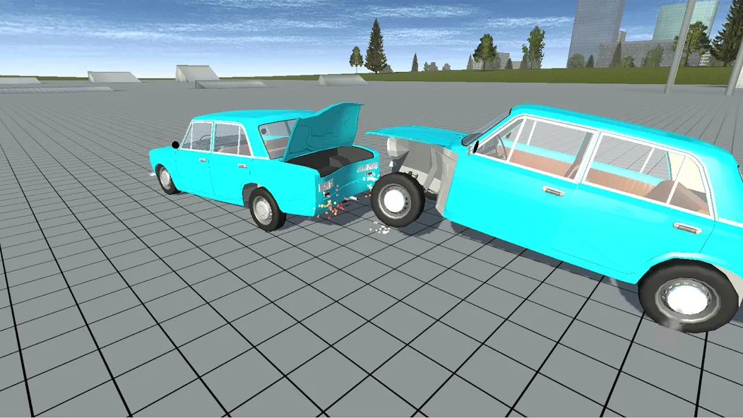 Simple Car Crash Physics Sim (Симулятор физики простого автомобильного столкновения) [МОД Бесконечные монеты] APK Android Screenshot 4