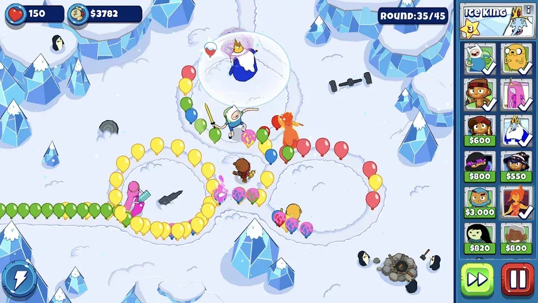Bloons Adventure Time TD (Блунс Приключения Времени ТД) [МОД Много денег] APK Android Screenshot 1