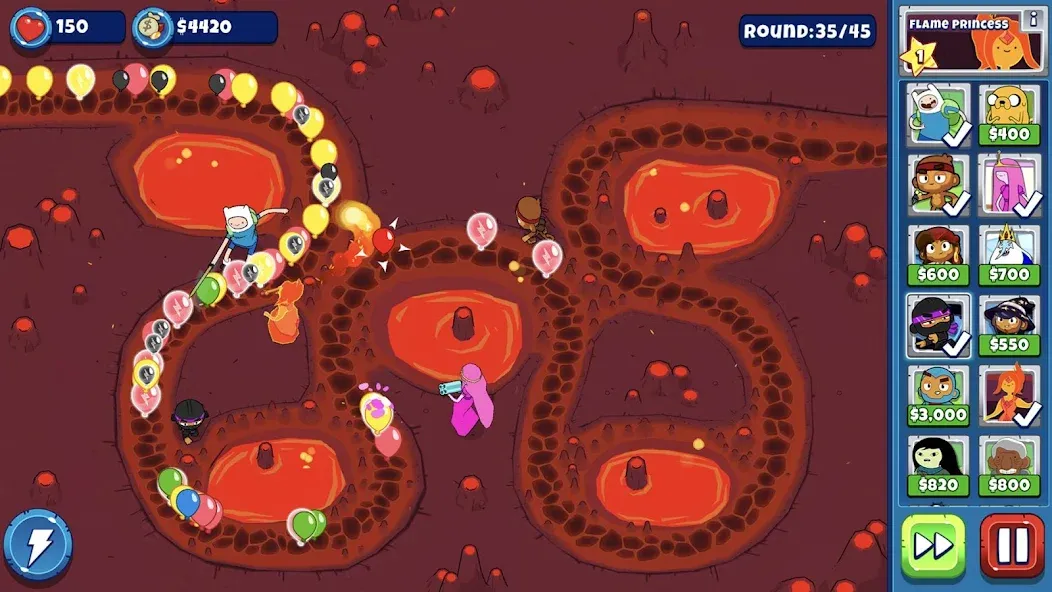 Bloons Adventure Time TD (Блунс Приключения Времени ТД) [МОД Много денег] APK Android Screenshot 4