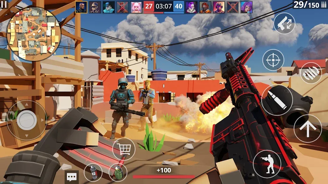 POLYWAR: 3D FPS online shooter (ПОЛИВАР) [МОД Меню] APK Android Screenshot 1