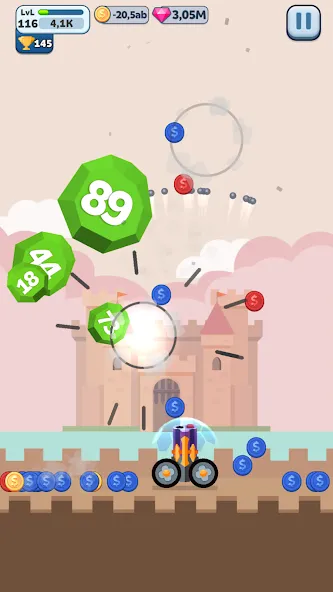 Ball Blast Cannon blitz mania (Балл Бласт Кэннон блиц мания) [МОД Бесконечные монеты] APK Android Screenshot 5