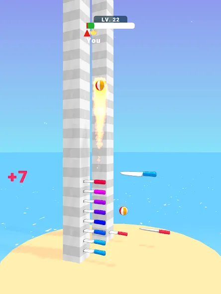 Ball Up: Knife Racing (Болл Ап) [МОД Все открыто] APK Android Screenshot 5