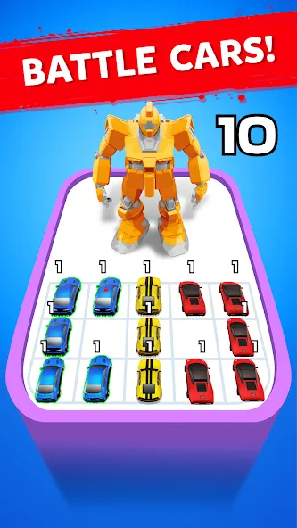 Robot Merge Master: Car Games (Мерж Батл Кар) [МОД Unlocked] APK Android Screenshot 2