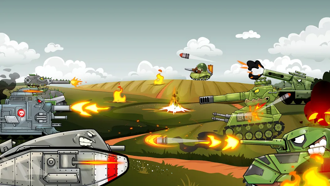 Merge Master Tanks: Tank wars (Мерж Танки) [МОД Mega Pack] APK Android Screenshot 2
