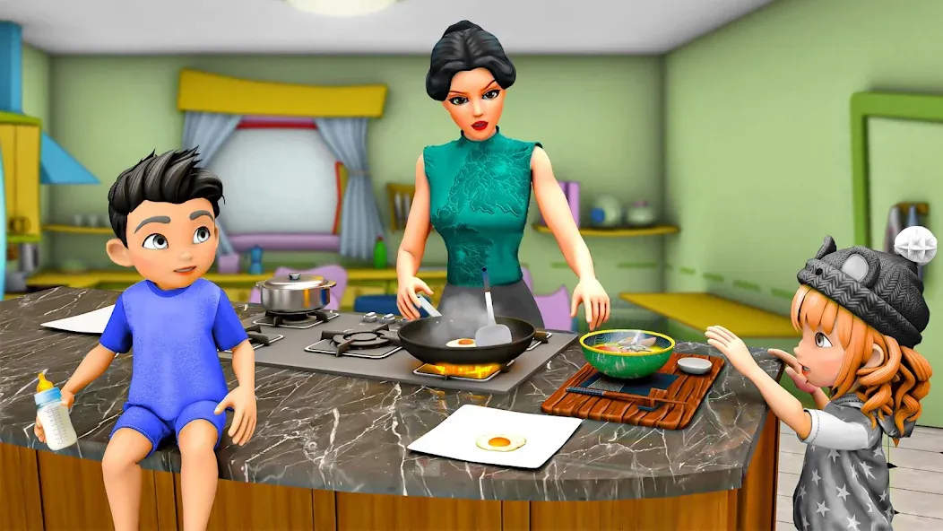 Virtual Mother Simulator 3D (Виртуальные игры богатой материальной жизни) [МОД Меню] APK Android Screenshot 4