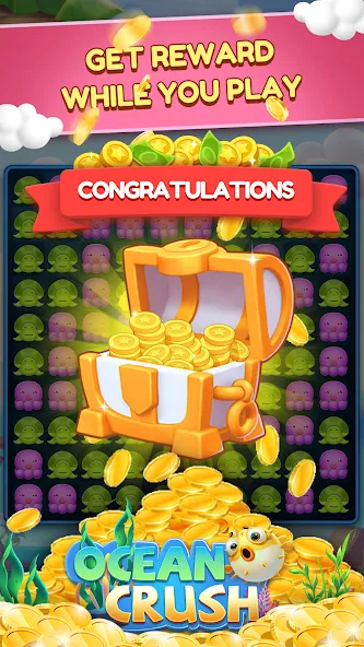 Ocean Crush-Matching Games (Оушен Краш) [МОД Меню] APK Android Screenshot 3
