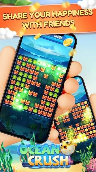 Ocean Crush-Matching Games (Оушен Краш) [МОД Меню] APK Android Screenshot 4