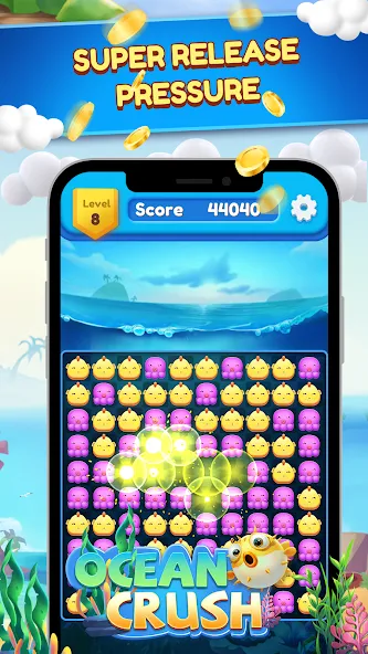 Ocean Crush-Matching Games (Оушен Краш) [МОД Меню] APK Android Screenshot 5