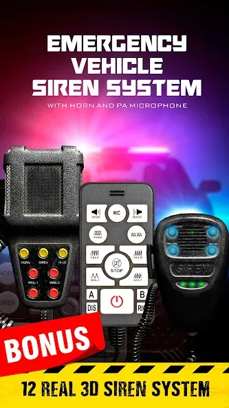 Siren sounds set: siren system [МОД Меню] APK Android Screenshot 1