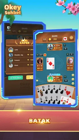 Okey Sohbet: 101 & batak (Окей Сохбет) [МОД Unlocked] APK Android Screenshot 2