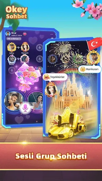 Okey Sohbet: 101 & batak (Окей Сохбет) [МОД Unlocked] APK Android Screenshot 4
