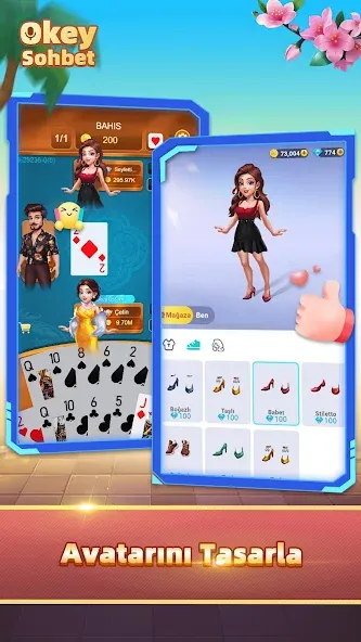 Okey Sohbet: 101 & batak (Окей Сохбет) [МОД Unlocked] APK Android Screenshot 5