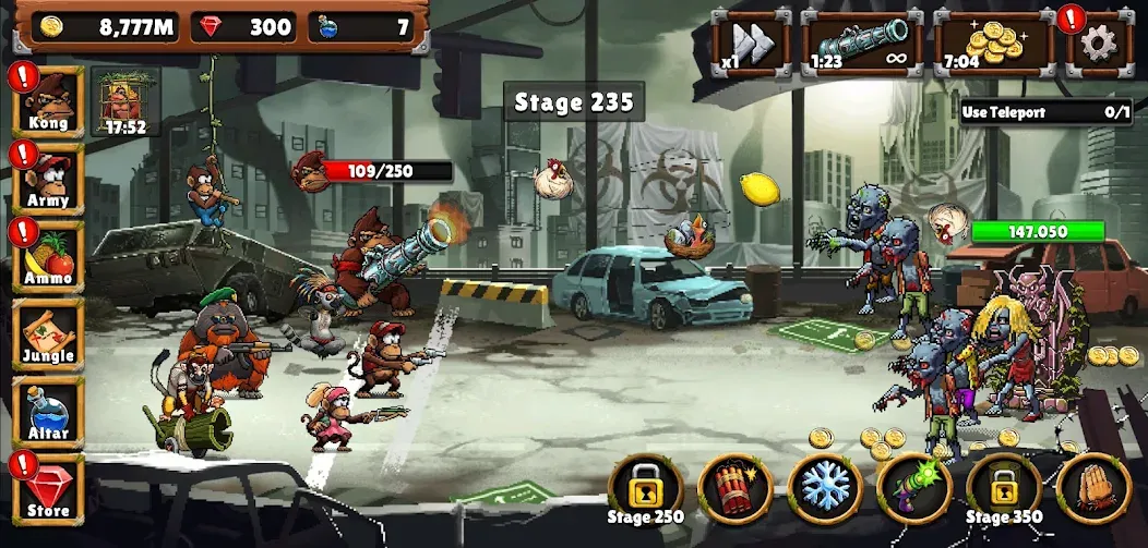 Apes vs. Zombies [МОД Unlocked] APK Android Screenshot 3