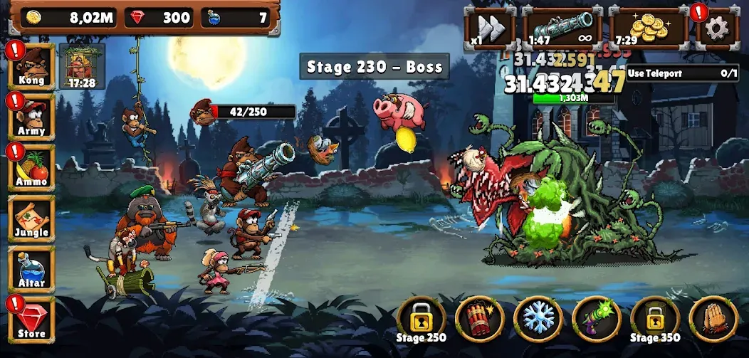 Apes vs. Zombies [МОД Unlocked] APK Android Screenshot 4