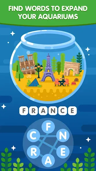 Word Search Sea: Word Puzzle [МОД Все открыто] APK Android Screenshot 2