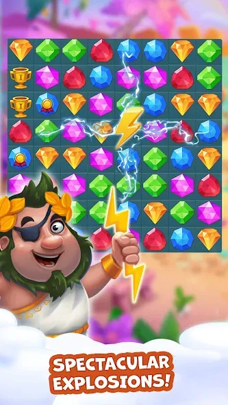 Pirate Treasures: Jewel & Gems [МОД Mega Pack] APK Android Screenshot 3