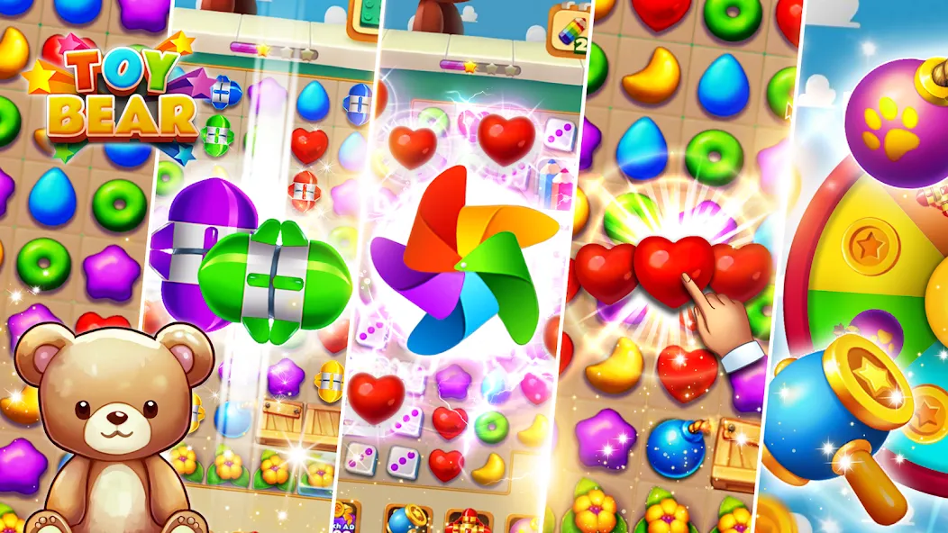 Toy Bear Sweet POP: Match 3 (Той Бир Свит ПОП) [МОД Много денег] APK Android Screenshot 4