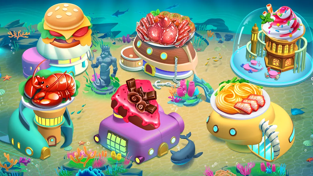 Cooking Aquarium - A Star Chef (Кукинг Аквариум) [МОД Mega Pack] APK Android Screenshot 1