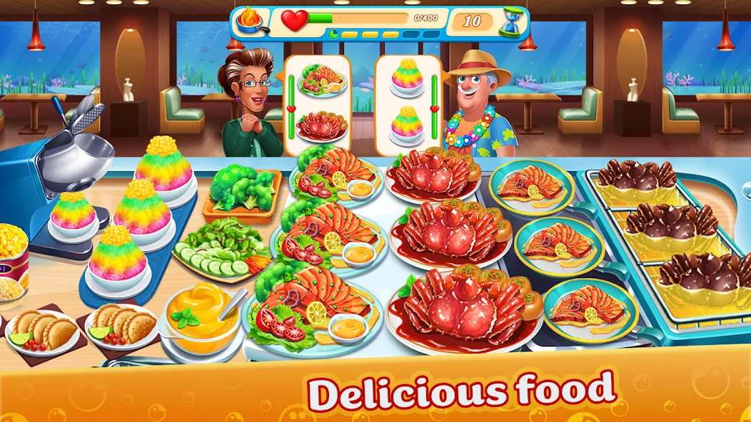 Cooking Aquarium - A Star Chef (Кукинг Аквариум) [МОД Mega Pack] APK Android Screenshot 3