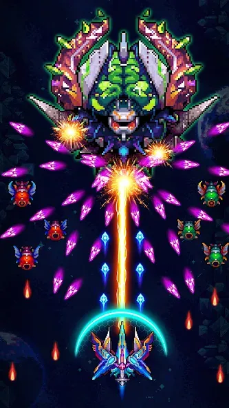 Galaxiga Arcade Shooting Game (Галаксига) [МОД Unlocked] APK Android Screenshot 2