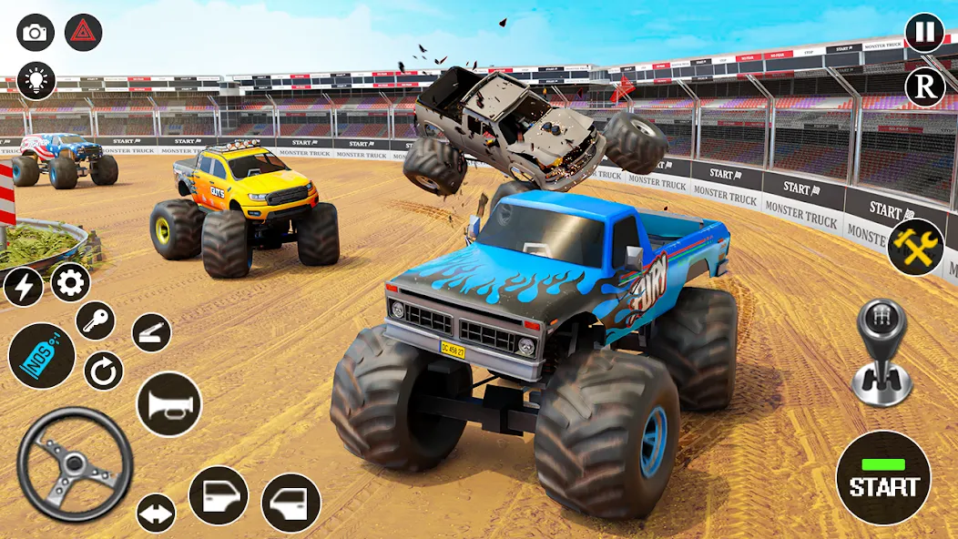 Fearless US Monster Truck Game (Фирлесс ЮЭС Монстер Трак Гейм) [МОД Меню] APK Android Screenshot 1