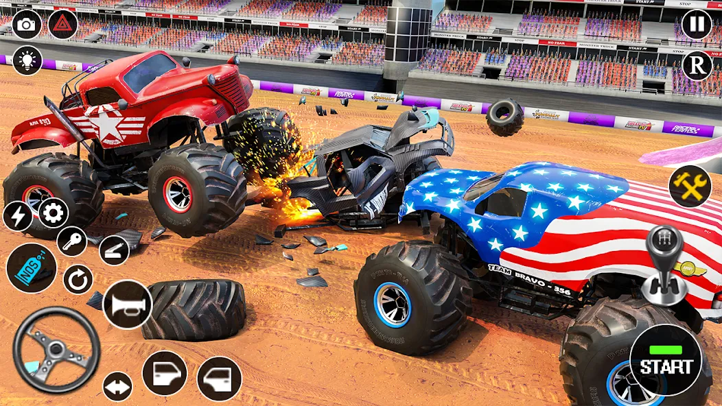 Fearless US Monster Truck Game (Фирлесс ЮЭС Монстер Трак Гейм) [МОД Меню] APK Android Screenshot 4