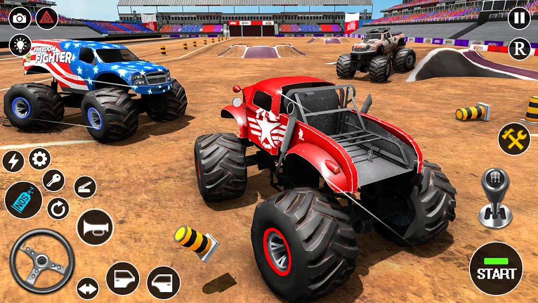 Fearless US Monster Truck Game (Фирлесс ЮЭС Монстер Трак Гейм) [МОД Меню] APK Android Screenshot 5