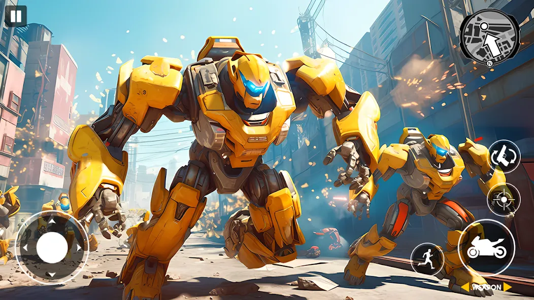 Real Robot Bike Transform Game [МОД Бесконечные монеты] APK Android Screenshot 1