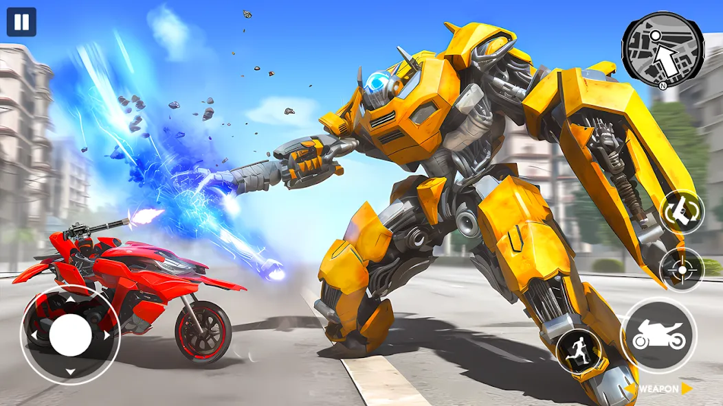 Real Robot Bike Transform Game [МОД Бесконечные монеты] APK Android Screenshot 4