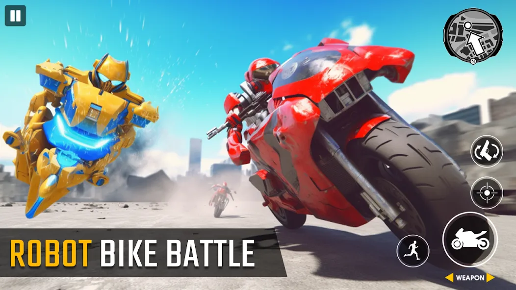 Real Robot Bike Transform Game [МОД Бесконечные монеты] APK Android Screenshot 5