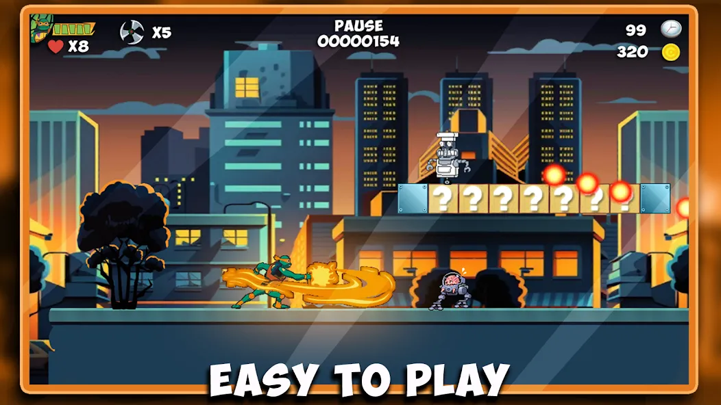 The turtle adventur ninja hero [МОД Все открыто] APK Android Screenshot 2