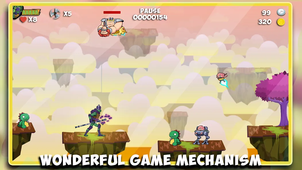 The turtle adventur ninja hero [МОД Все открыто] APK Android Screenshot 4