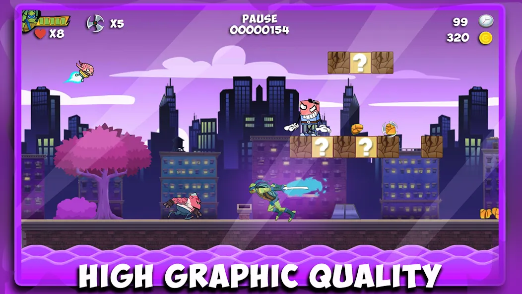 The turtle adventur ninja hero [МОД Все открыто] APK Android Screenshot 5