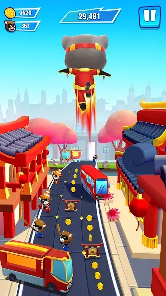 Talking Tom Hero Dash [МОД Меню] APK Android Screenshot 3