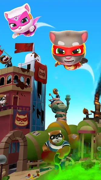 Talking Tom Hero Dash [МОД Меню] APK Android Screenshot 5